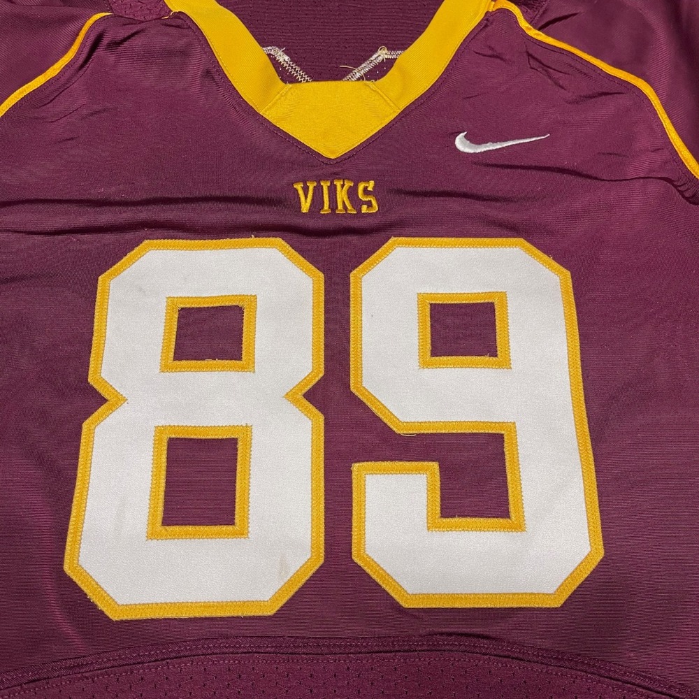 Nike Forest Grove High School Vikings Football Jersey XXL 2XL #89 Red Game Worn - Picture 4 of 12